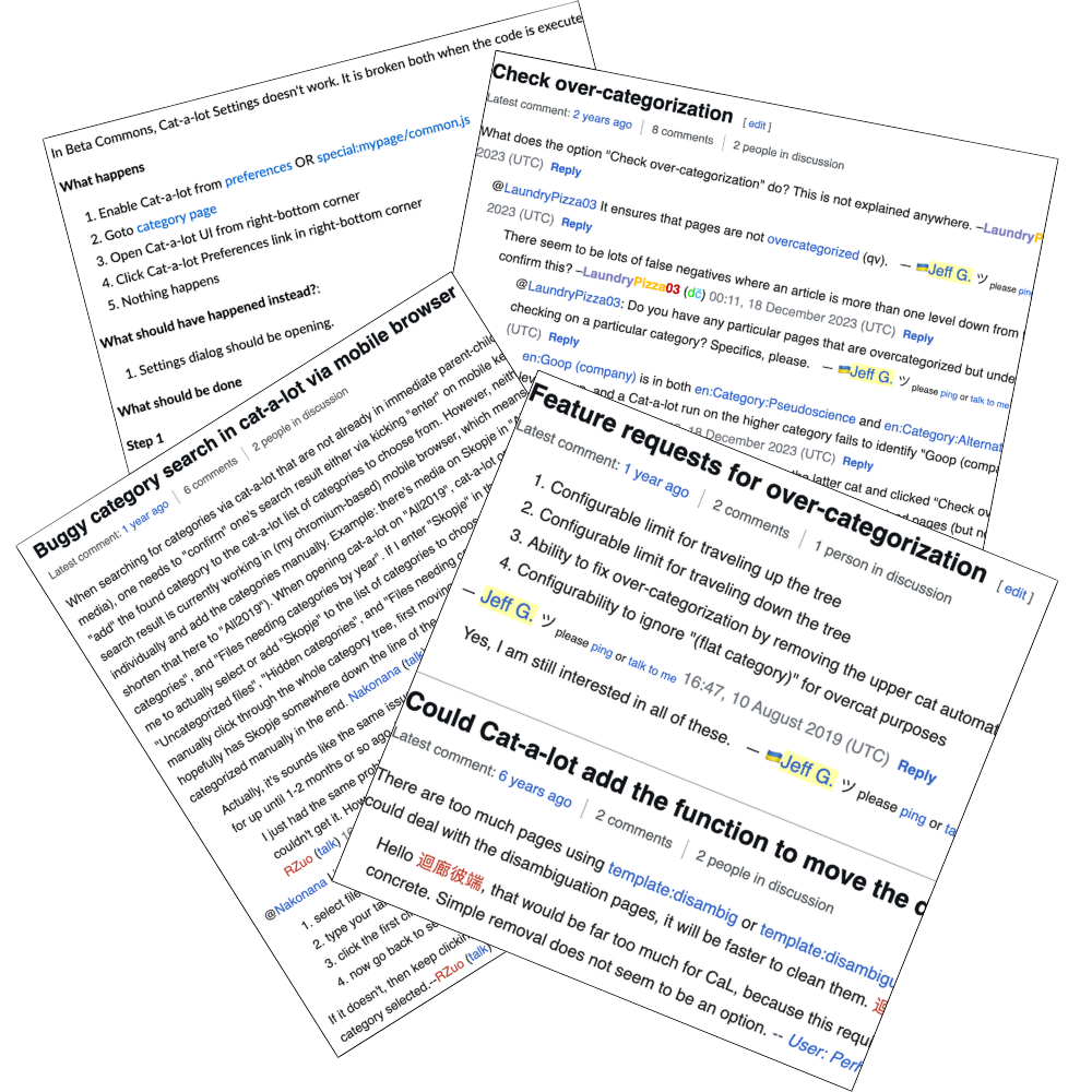 Stacked Phabricator and talk page feedback threads