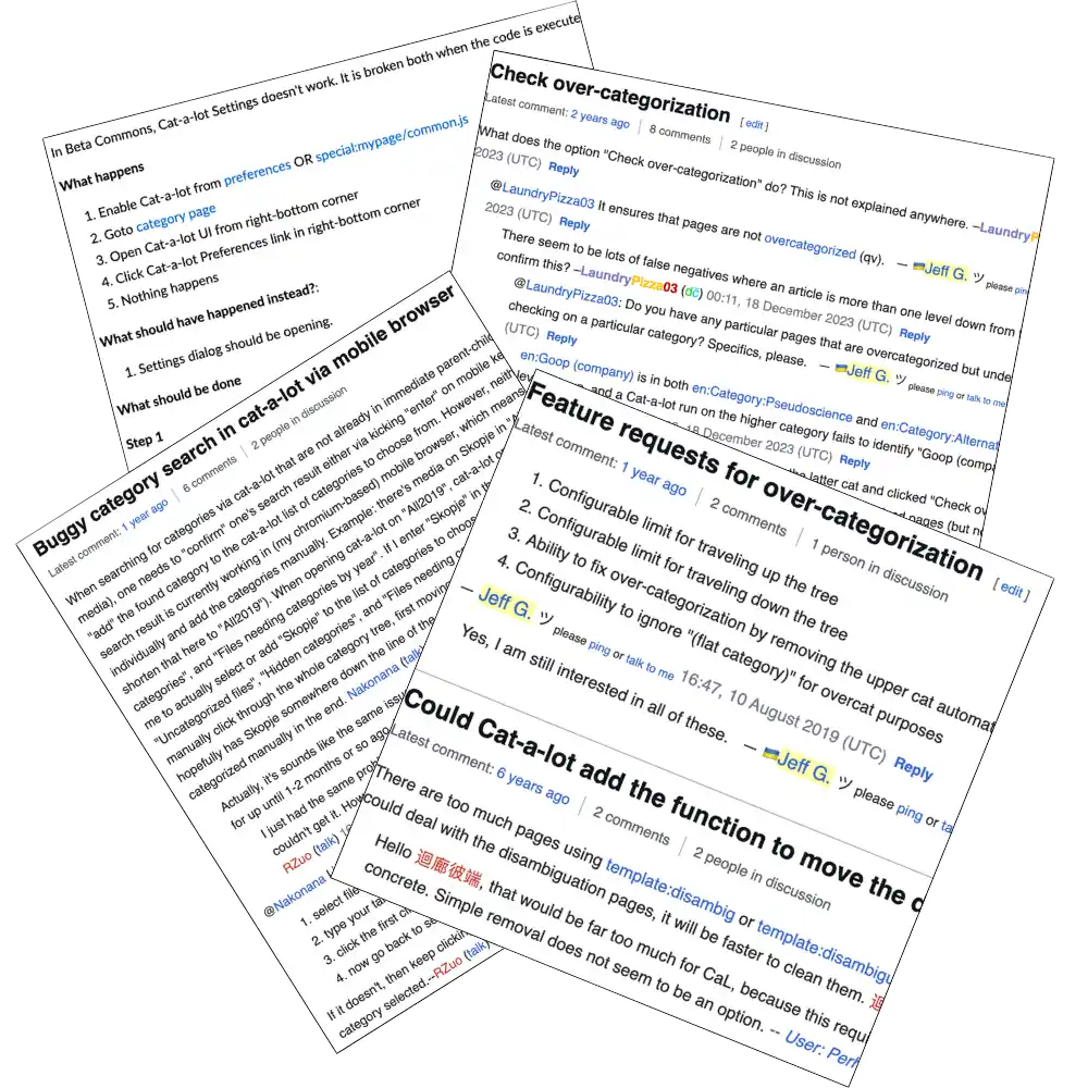 Stacked Phabricator and talk page feedback threads